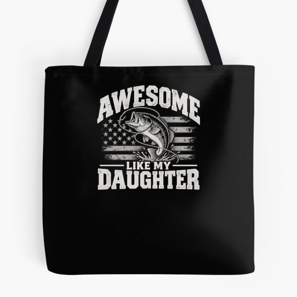Item preview, Awesome Like My Daughter Fishing Dad Father Daughter Angler Gift designed and sold by drawwiika+44.