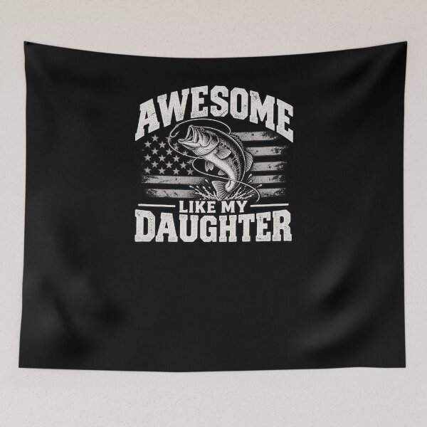 Item preview, Awesome Like My Daughter Fishing Dad Father Daughter Angler Gift designed and sold by drawwiika+44.