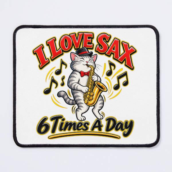 Item preview, Funny Saxophone Cat – I Love Sax designed and sold by mygiftideas.