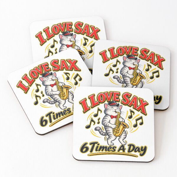 Item preview, Funny Saxophone Cat – I Love Sax designed and sold by mygiftideas.