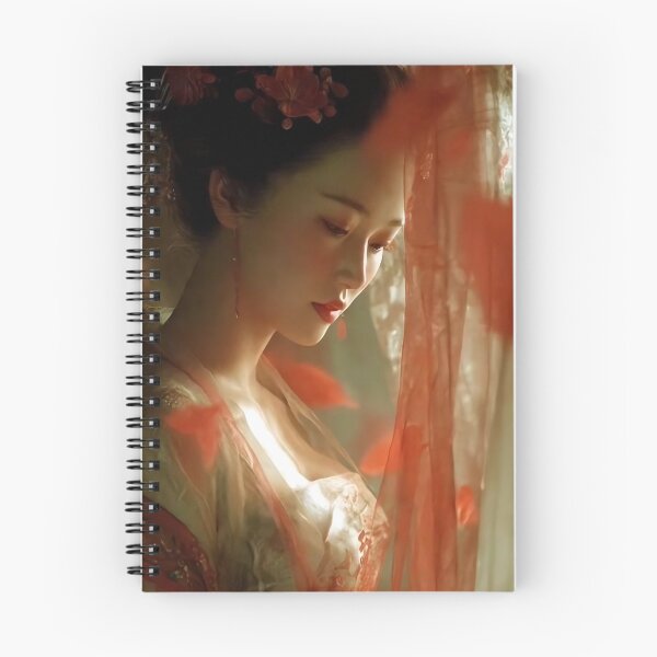 Item preview, Ethereal Red Veil Classical Asian Elegance Art designed and sold by Lilystore8888.