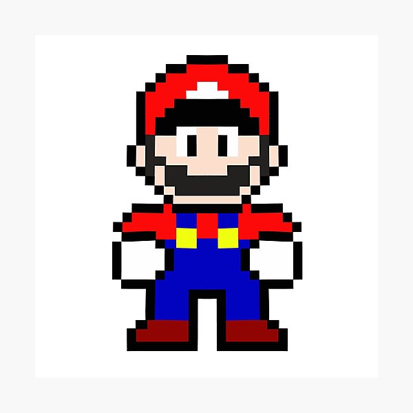 Item preview, Mario 8 bit pixel art  designed and sold by Arty Tees .