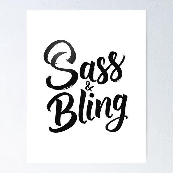 Item preview, Sass & Bling Hand Lettered Tattoo Flash Design designed and sold by Qubivibe.