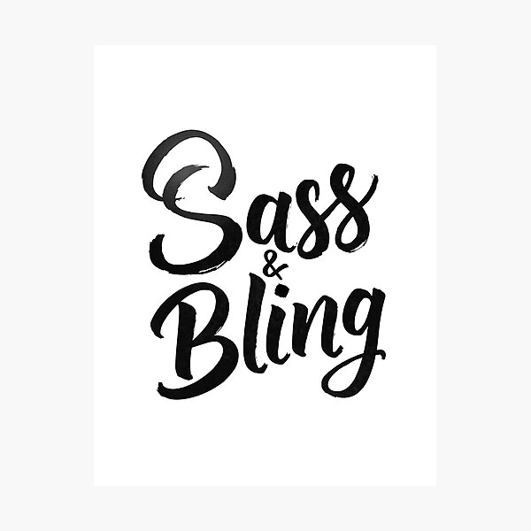 Item preview, Sass & Bling Hand Lettered Tattoo Flash Design designed and sold by Qubivibe.