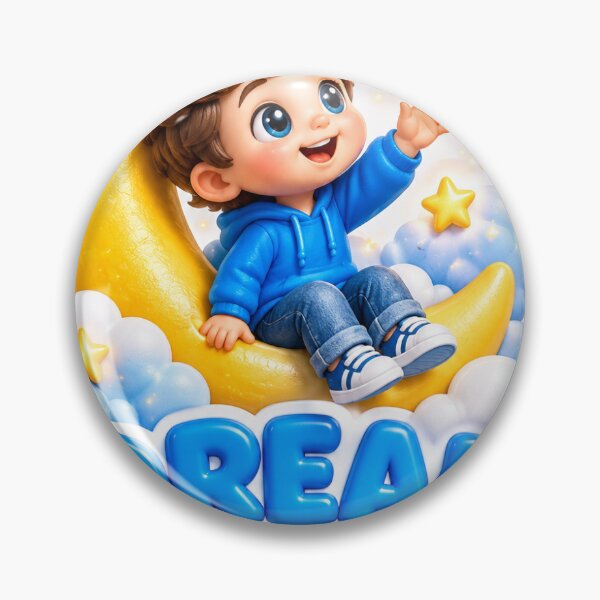 Item preview, Dream Big Moon Star Child Sticker designed and sold by mihanaaa14.