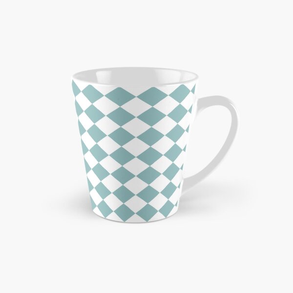 Item preview, Checker Diamond Pattern Teal White designed and sold by ArtbyDebbieC.