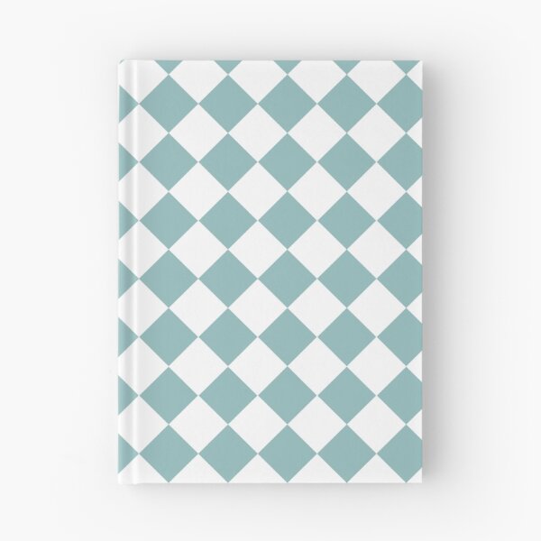Item preview, Checker Diamond Pattern Teal White designed and sold by ArtbyDebbieC.