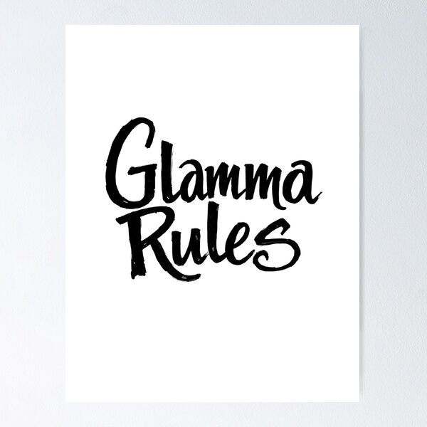 Item preview, Glamma Rules - Bold Black Ink Tattoo Flash Style designed and sold by Qubivibe.