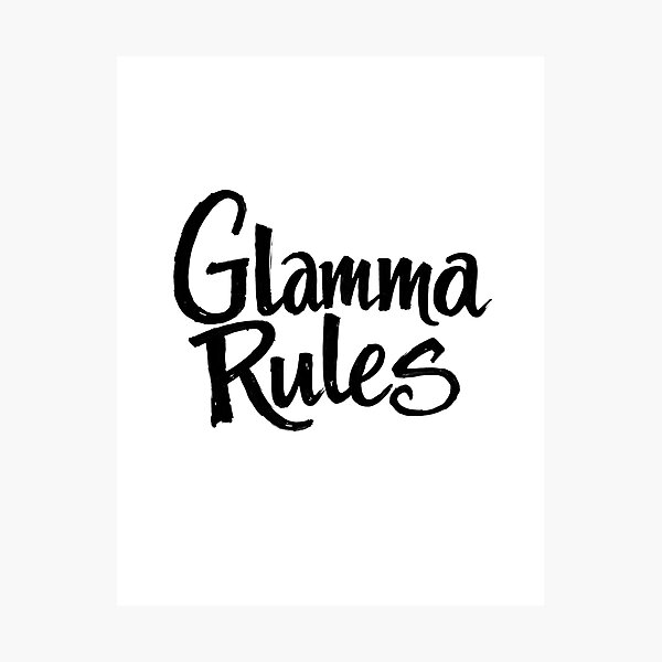 Item preview, Glamma Rules - Bold Black Ink Tattoo Flash Style designed and sold by Qubivibe.