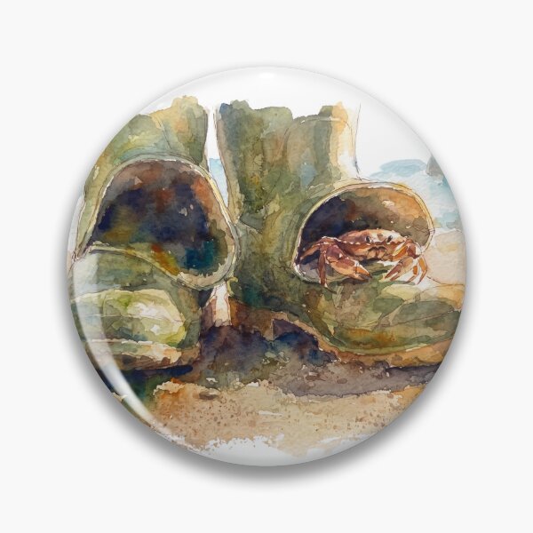 Item preview, Crab in Wellington Boot Watercolour Art designed and sold by made by Golightly x.