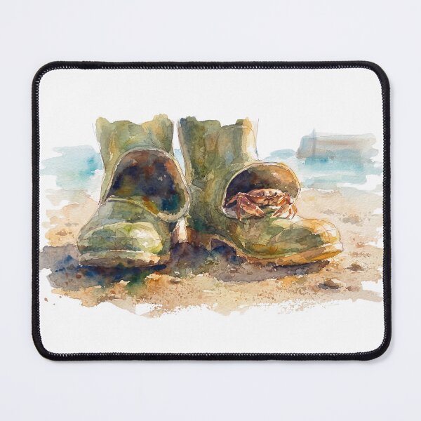 Item preview, Crab in Wellington Boot Watercolour Art designed and sold by made by Golightly x.