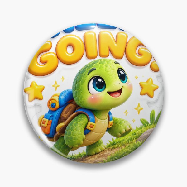 Item preview, Keep Going Cute Turtle Adventure Sticker designed and sold by mihanaaa14.