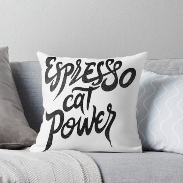 Item preview, Espresso Cat Power - Bold Black Ink Typography designed and sold by Qubivibe.