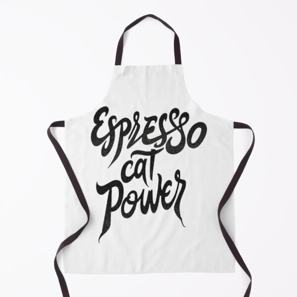 Item preview, Espresso Cat Power - Bold Black Ink Typography designed and sold by Qubivibe.