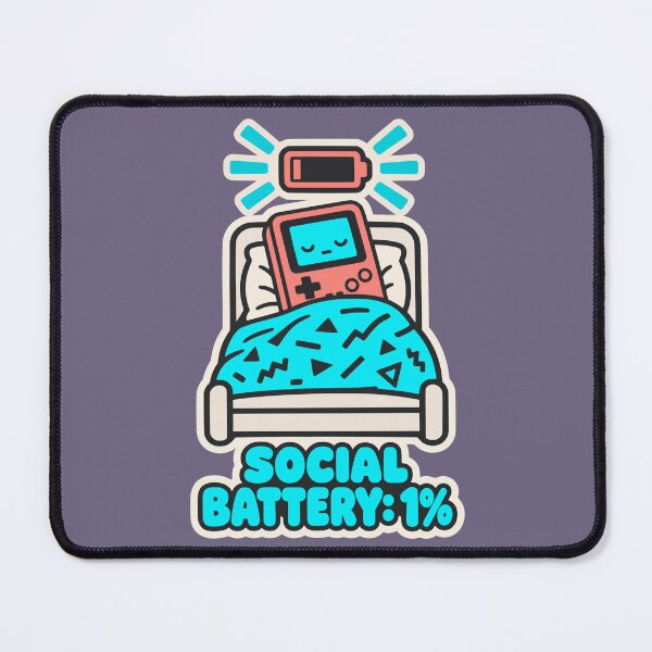 Item preview, Social Battery 1 Percent Introvert Gaming Humor designed and sold by KungPowUnicorn.