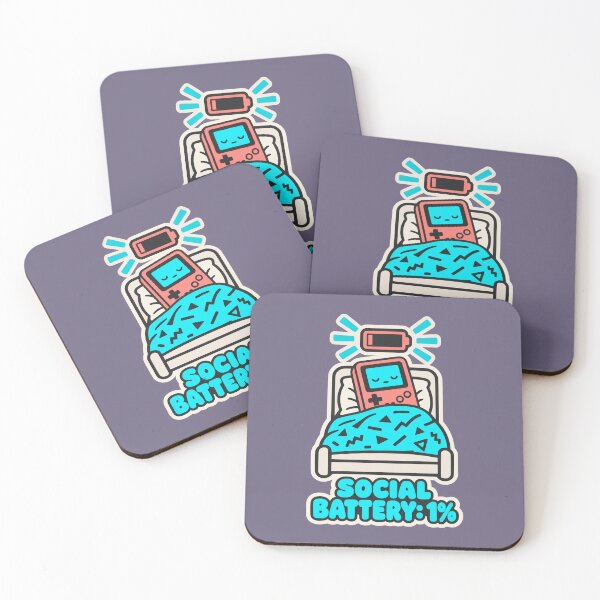 Item preview, Social Battery 1 Percent Introvert Gaming Humor designed and sold by KungPowUnicorn.