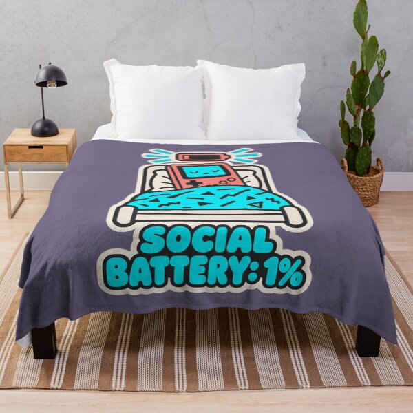 Item preview, Social Battery 1 Percent Introvert Gaming Humor designed and sold by KungPowUnicorn.