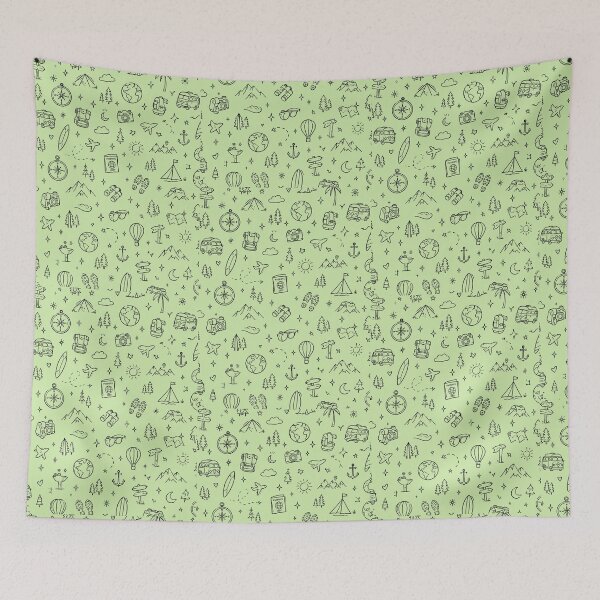 Item preview, Adventure Travel Doodle Pattern designed and sold by demigots.