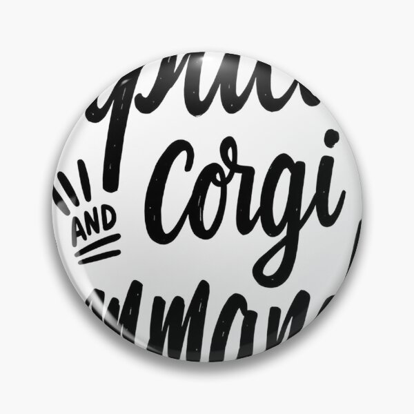 Item preview, Cappuccino Corgi Commando - Bold Black Ink Typography designed and sold by Qubivibe.