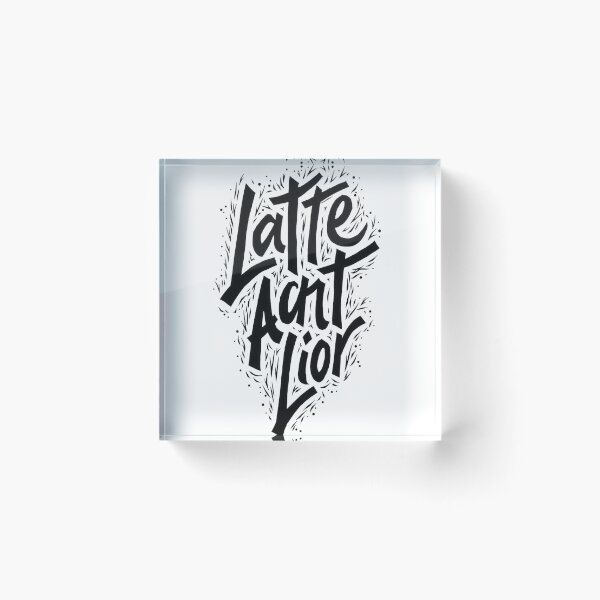Item preview, Latte Art Lion - Bold Black Ink Typography Design designed and sold by Qubivibe.