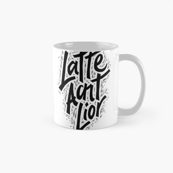 Item preview, Latte Art Lion - Bold Black Ink Typography Design designed and sold by Qubivibe.