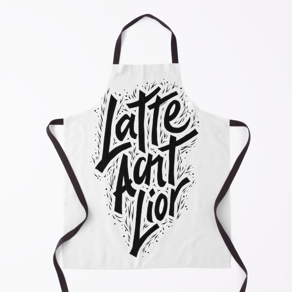 Item preview, Latte Art Lion - Bold Black Ink Typography Design designed and sold by Qubivibe.