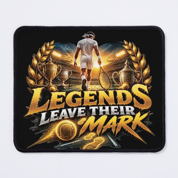 Item preview, Legends Leave Their Mark | Tennis Champion Grand Slam Motivation Design designed and sold by M. Mamdouh Artworks.