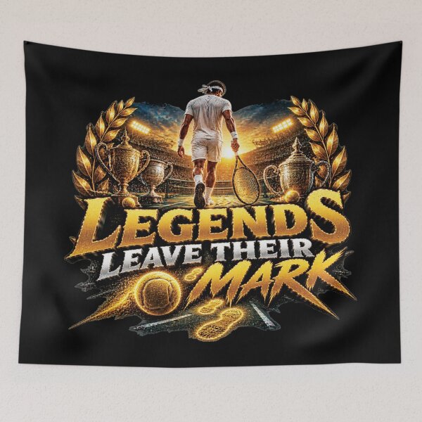 Item preview, Legends Leave Their Mark | Tennis Champion Grand Slam Motivation Design designed and sold by M. Mamdouh Artworks.