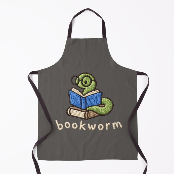 Item preview, Bookworm Reader Vintage Embroidery designed and sold by POD DYNASTY | Original Print On Demand T-Shirt Graphics.