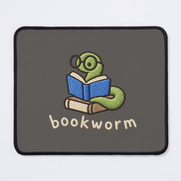Item preview, Bookworm Reader Vintage Embroidery designed and sold by POD DYNASTY | Original Print On Demand T-Shirt Graphics.