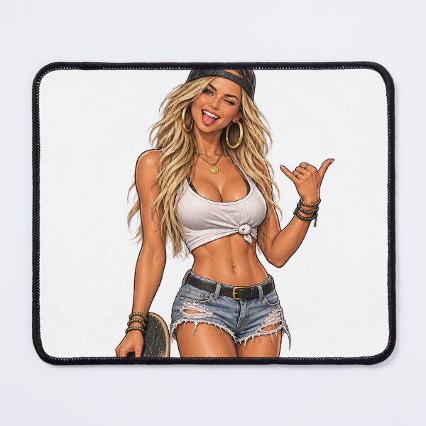 Item preview, Blonde skater babe designed and sold by Bubbagogos.