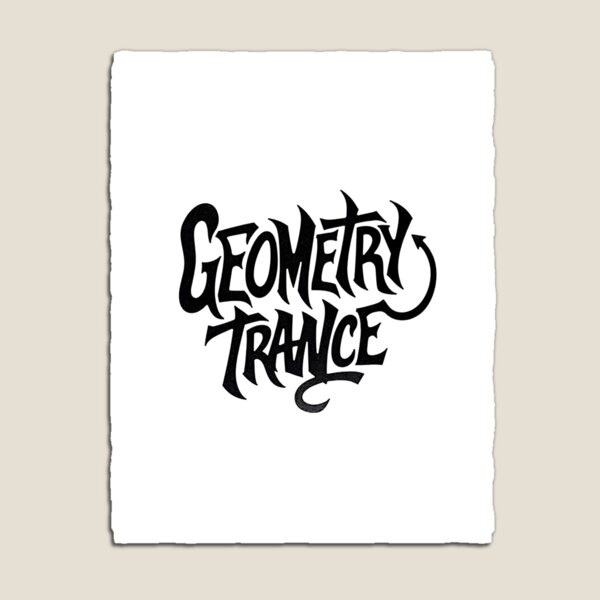 Item preview, GEOMETRY TRANCE: Bold Black Ink Hand Lettering designed and sold by Qubivibe.