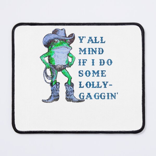 Item preview, Funny Cowboy Frog Lollygaggin Western Art designed and sold by HeleneBaier.