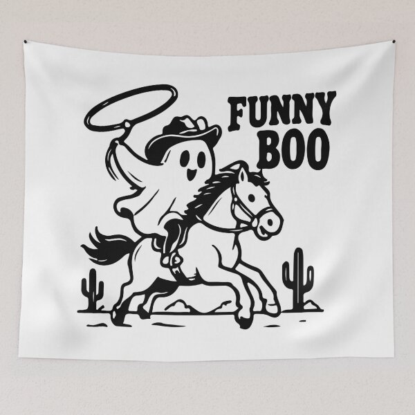 Item preview, Funny Boo Cowboy Ghost Riding Horse designed and sold by Brexmore3.