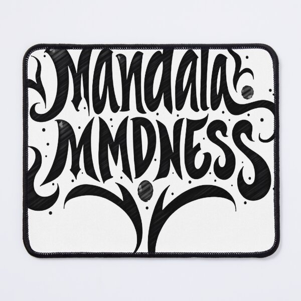 Item preview, MANDALA MADNESS - Bold Black Ink Lettering designed and sold by Qubivibe.