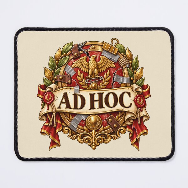 Item preview, Ad Hoc Latin Phrase – Classical Roman Emblem Vintage Academic Design designed and sold by MetaModel Editions.