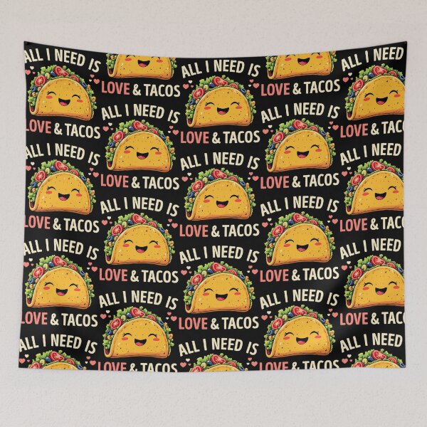 Item preview, All I Need Is Love And Tacos Funny Valentines Day designed and sold by kynlie-luker.
