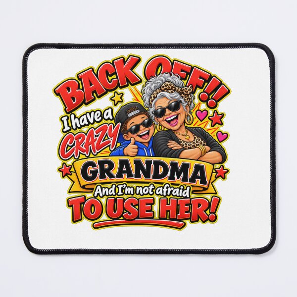 Item preview, Funny Crazy Grandma & Grandson Gift – Back Off Grandma designed and sold by mygiftideas.