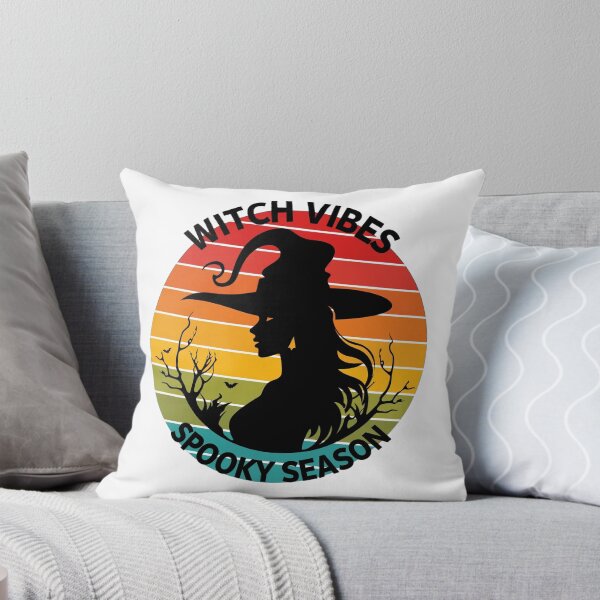Item preview, Witch Vibes Spooky Season Retro Sunset Witch designed and sold by Custom Crest.