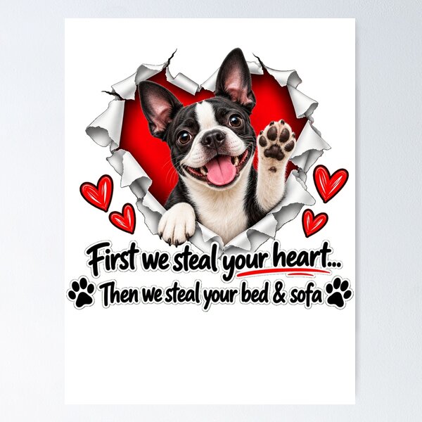 Item preview, Funny Boston Terrier Dog Sofa Quote designed and sold by luu phong.