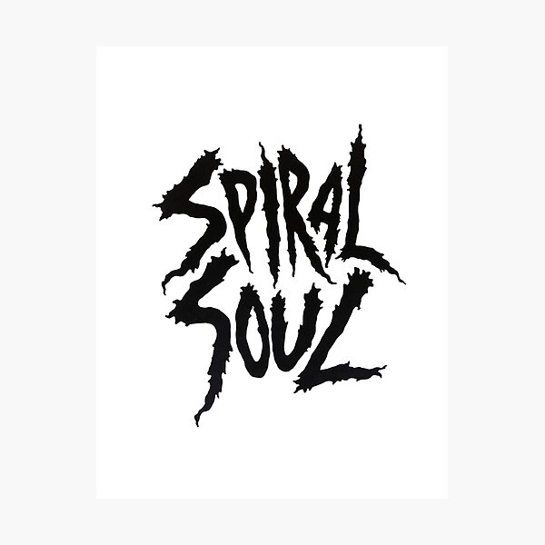 Item preview, Spiral Soul Hand Lettering Art - Bold Black Ink Typography designed and sold by Qubivibe.