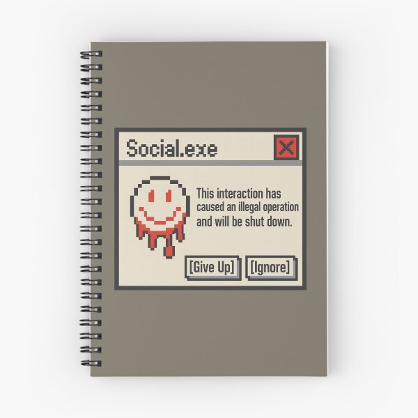 Item preview, Social.exe Illegal Operation Social Battery Error designed and sold by KungPowUnicorn.