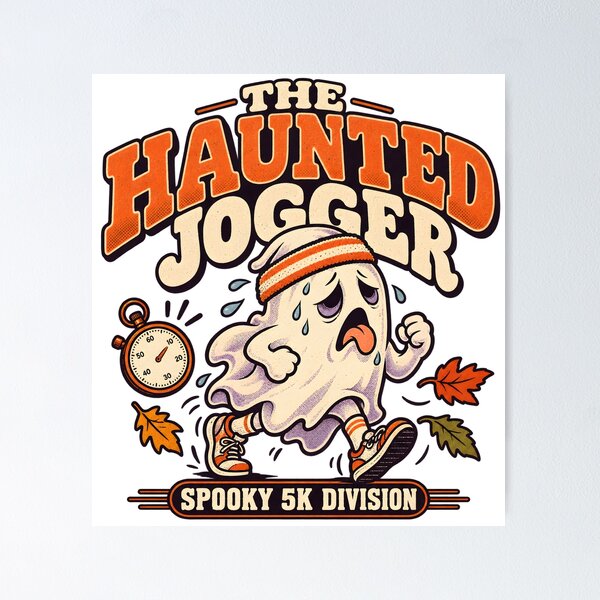 Item preview, The Haunted Jogger Spooky 5K Division T-Shirt designed and sold by TeeVex.