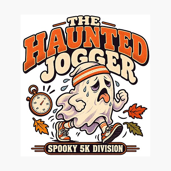 Item preview, The Haunted Jogger Spooky 5K Division T-Shirt designed and sold by TeeVex.