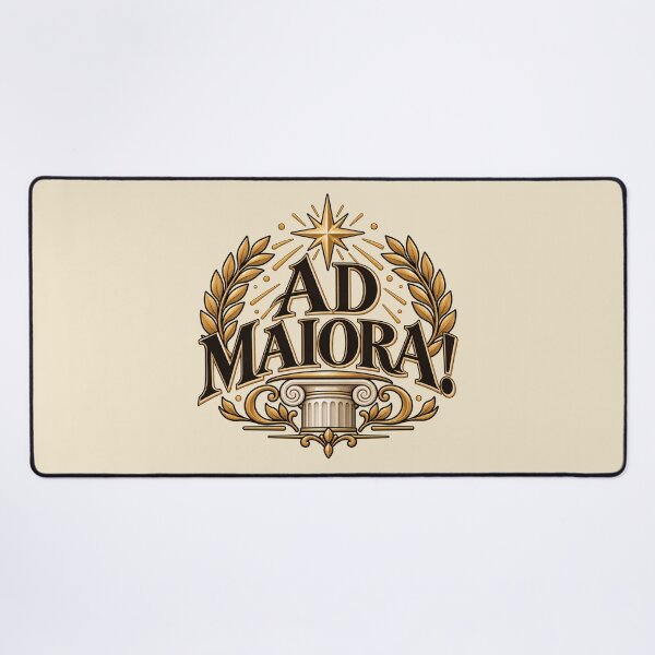 Item preview, Ad Maiora Latin Quote – Inspirational Classical Roman Laurel Design designed and sold by MetaModel Editions.