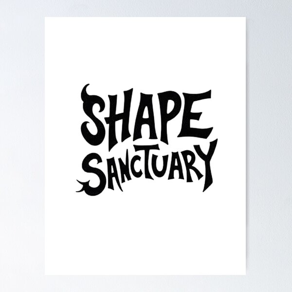 Item preview, SHAPE SANCTUARY: Bold Black Ink Hand Lettering designed and sold by Qubivibe.