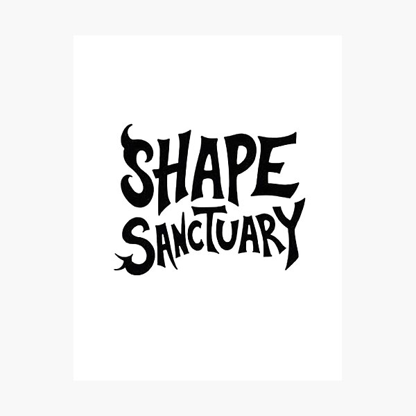Item preview, SHAPE SANCTUARY: Bold Black Ink Hand Lettering designed and sold by Qubivibe.