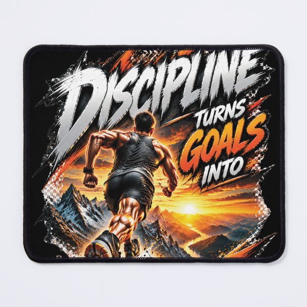 Item preview, Discipline Turns Goals Into Results | Running Motivation Athlete Design designed and sold by M. Mamdouh Artworks.