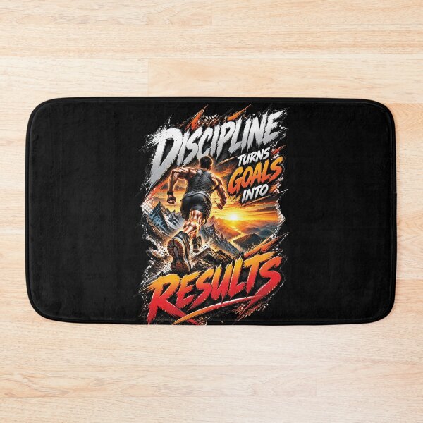 Item preview, Discipline Turns Goals Into Results | Running Motivation Athlete Design designed and sold by M. Mamdouh Artworks.