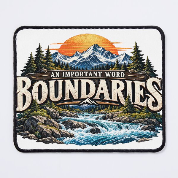 Item preview, Boundaries – Mountain Adventure Vintage Art designed and sold by JanChryzostom.